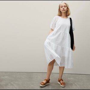EVERLANE Tiered Eyelet Dress